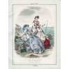1865 seaside fashion plate Le Follet - Ilustracije - 
