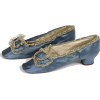 1870s evening slippers in wedgewood blue - Klasične cipele - 