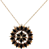 1880s Onyx Pendant & Pin Necklace - Halsketten - 