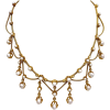 1880s Oriental Pearl Diamond necklace - Necklaces - 