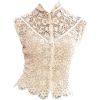 1890s peach lace irish crochet blouse - Košulje - kratke - 
