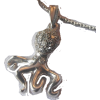 18K White Gold Octopus Pendant with Diam - Necklaces - $350.00 