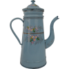 1900s French enamel painted coffeepot - Articoli - 
