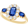 1900s Oval Cut Sapphire and Diamond ring - Obroči - 