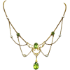1900s Peridot Pearl necklace - Naszyjniki - 