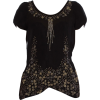 1920S Hand Beaded Silk blouse - Hemden - kurz - 