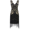1920s Flapper Dress V Neck Vintage - 连衣裙 - $33.99  ~ ¥227.74