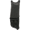 1920s Rhinestone Silk Chiffon Dress - Dresses - 