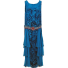 1920s Royal-Blue Silk Velvet dress - Dresses - 