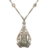 1920s emerald cut necklace - Naszyjniki - 