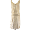 1920s silk Velvet & Silk Chiffon dress - sukienki - 