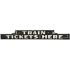 1920s train ticket sign - Texts - 