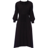 1930S Black Silk Crepe De Chine dress - Obleke - 