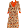 1930S Orange & Cream Silk Blend dress - Dresses - 