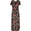 1930s Chiffon lame dress with roses - Kleider - 