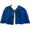 1930s Navy Blue Silk Velvet cape - 女短上衣 - 