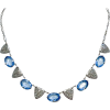 1930s Periwinkle Czech Glass necklace - Halsketten - 