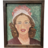 1940s portrait painting - Иллюстрации - 