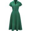 1940s style emerald dress pretty retro - Obleke - 