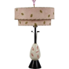1950s Atomic Pink and Cream Ceramic lamp - Luci - 