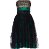 1950's Couture Emberald Green Silk dress - Kleider - 