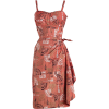 1950s Hawaiian Tiki Print Cotton dress - Dresses - 