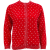 1950s red knit cardigan - Puloverji - 