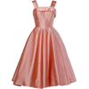 1950s satin full skirt dress - Obleke - 
