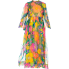 1960s 1970s Floral Print Dress with Bell - Haljine - 