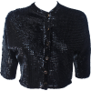 1960s Black Sequin Wool Cardigan - Westen - 