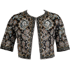 1960s Black Silk Satin Sequin jacket - Jacket - coats - 