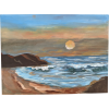 1960s Coastal Sunset Seascape Painting - 插图 - 