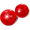 1960s red earrings - Uhani - 
