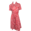 1970s Blood Orange Printed Dress - 连衣裙 - 