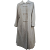 1970s Grey Wool Hooded Coat - Kurtka - 