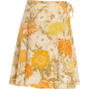 1970s floral wrap skirt - スカート - 