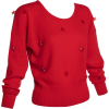 1980s Krizia Red Wool Angora - Пуловер - 