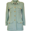 1996 Vintage Chanel Azure Wool Jacket - Jacket - coats - 