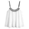 2018 Women Sleeveless Tank Tops Embroidered Blouse Chiffon Cami Top by Topunder - Top - $5.99  ~ £4.55