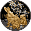 2023 YEAR RABBIT $10 5 Oz Silver Gilded - Životinje - 