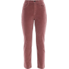 3X1 Cropped cotton-blend velvet slim-leg - Spodnie Capri - 