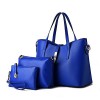 3pc Lady Women's Faux Leather Shoulder Tote Bag Business Top-handle Handbags Wallet Purse Set - Bag - $28.99 