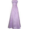 50's Strapless Satin Long Gown Bridesmaid Prom Dress Holiday Formal Junior Plus Size Lilac - Vestidos - $64.99  ~ 55.82€