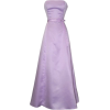 50's Strapless Satin Long Gown Bridesmaid Prom Dress Holiday Formal Junior Plus Size Lilac - Dresses - $64.99  ~ £49.39