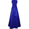 50's Strapless Satin Long Gown Bridesmaid Prom Dress Holiday Formal Junior Plus Size Royal - Dresses - $64.99 