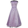 50's Strapless Satin Formal Bridesmaid Gown Holiday Prom Dress - 连衣裙 - $21.41  ~ ¥143.45