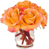 7" Roses in Hourglass Vase, - Uncategorized - 