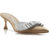 $825 Gold Satin Ribbon Detail Mules - Klasične cipele - 