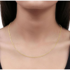 9ct Yellow Gold Plated 2mm Diamond Cut - Collares - £16.00  ~ 18.08€