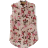 ABADAY Pink Floral Rose Blouse - Camisa - curtas - $23.88  ~ 20.51€